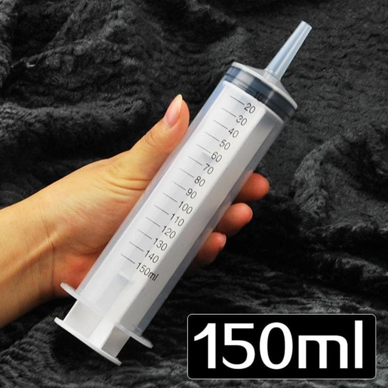 Reusable Big Large Hydroponics Plastic Nutrient Sterile Health Measuring Syringe Tools Cat Feeding Accessories — 150ml