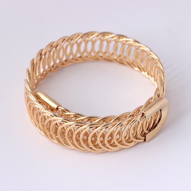 L001 European Punk Adjustable Bracelets & Bangles Women — Golden