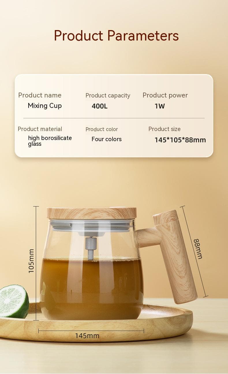 400ML Self Stirring Coffee Mug Electric Mixing Glass Coffee CupHigh Speed Fast Automatic Coffee Cup For Gyms Dining Room Kitchen Gadgets