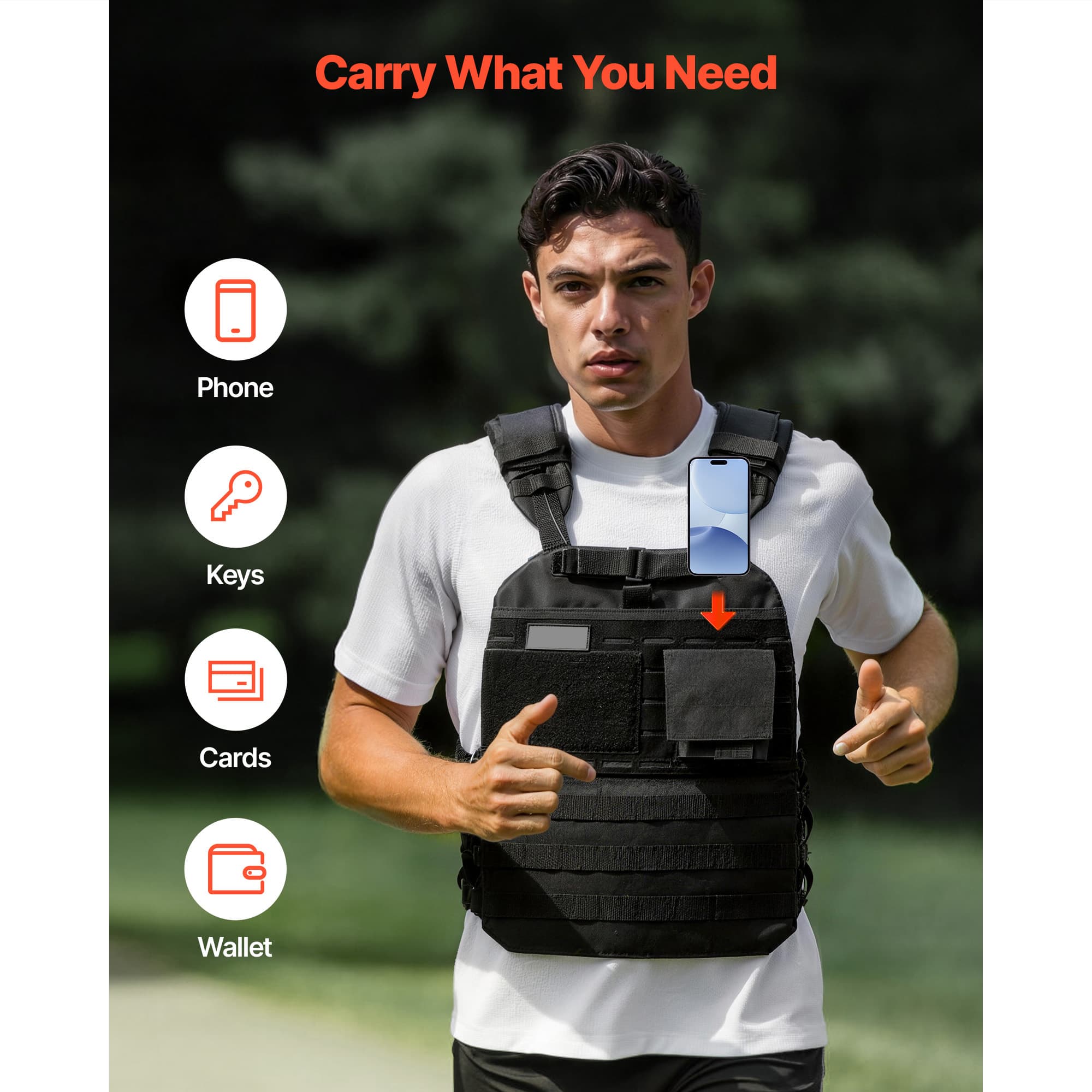 Weighted Vest for Strength Training, Running, and Fitness