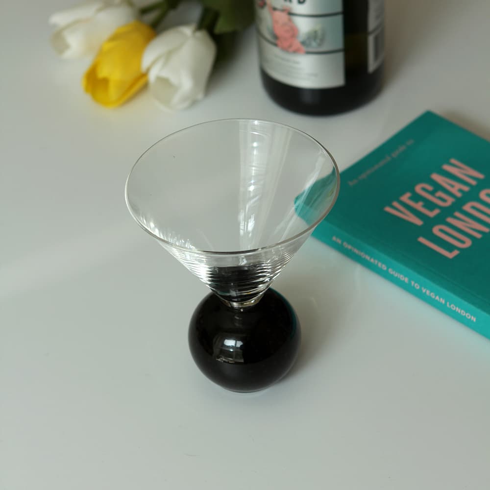 Elegant Solid Sphere Crystal Cocktail Glass