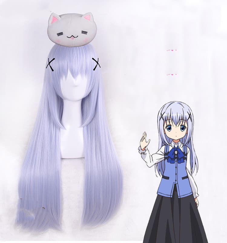 Kaze Chino cosplay wig — Purple