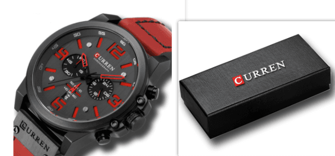 Multi-function chronograph watch — Red blackbox