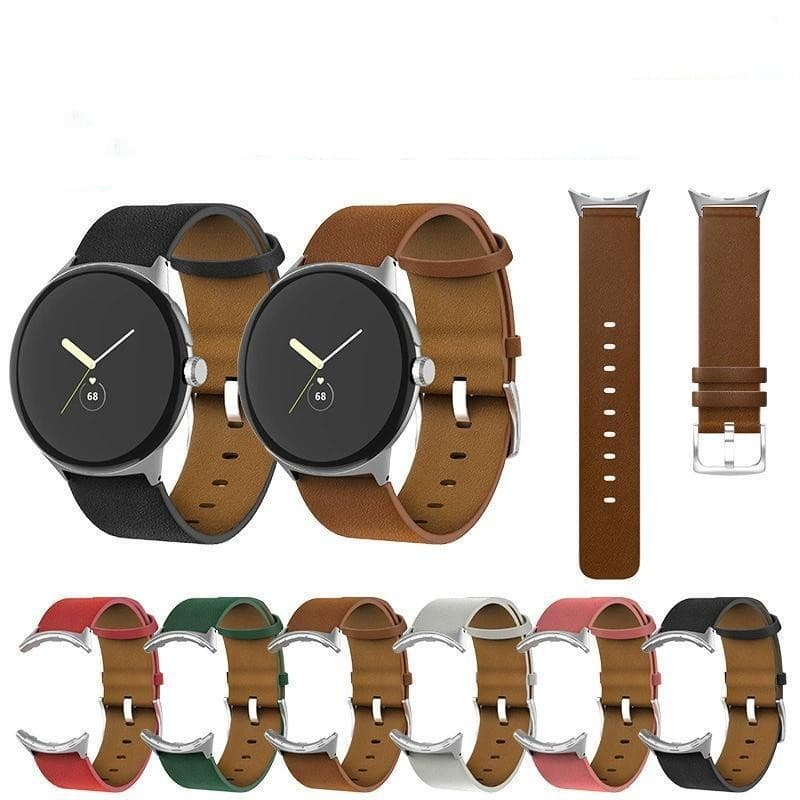 Genuine Leather Watch Strap for Pixel Watch (White)