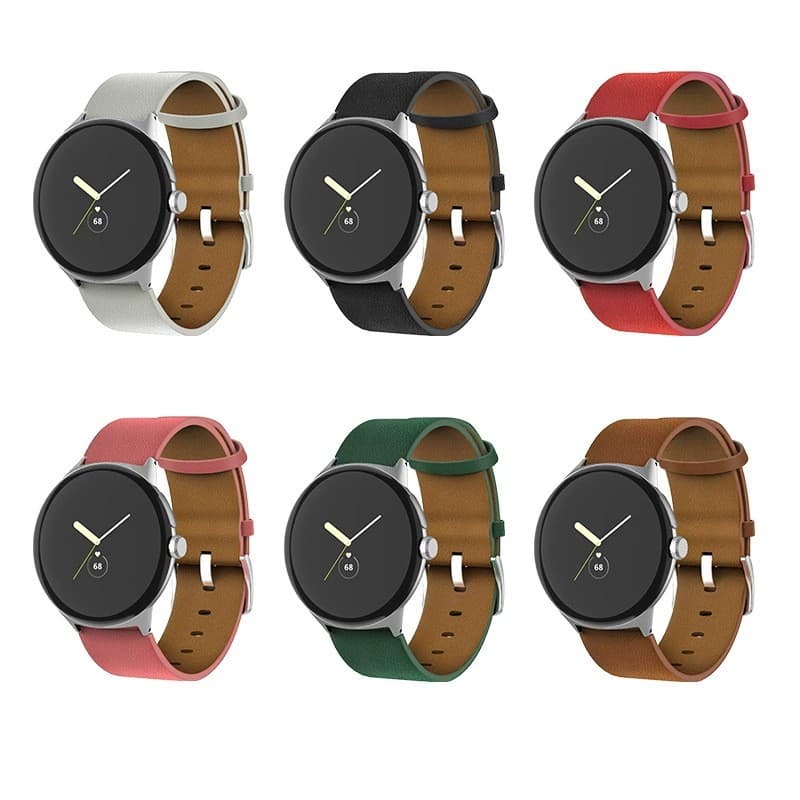 Genuine Leather Watch Strap for Pixel Watch (White)