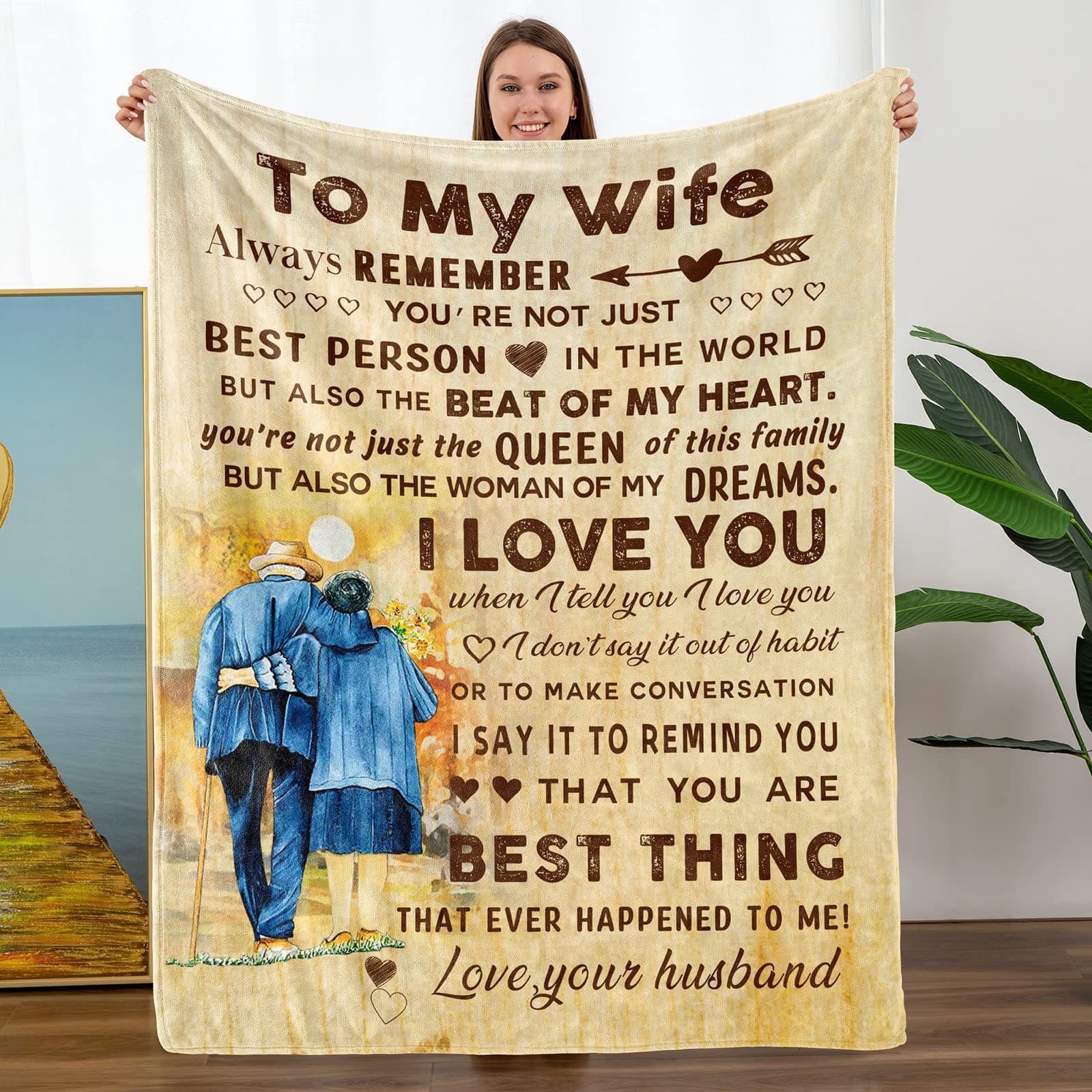 Printed Blanket, Winter Thickened Throw