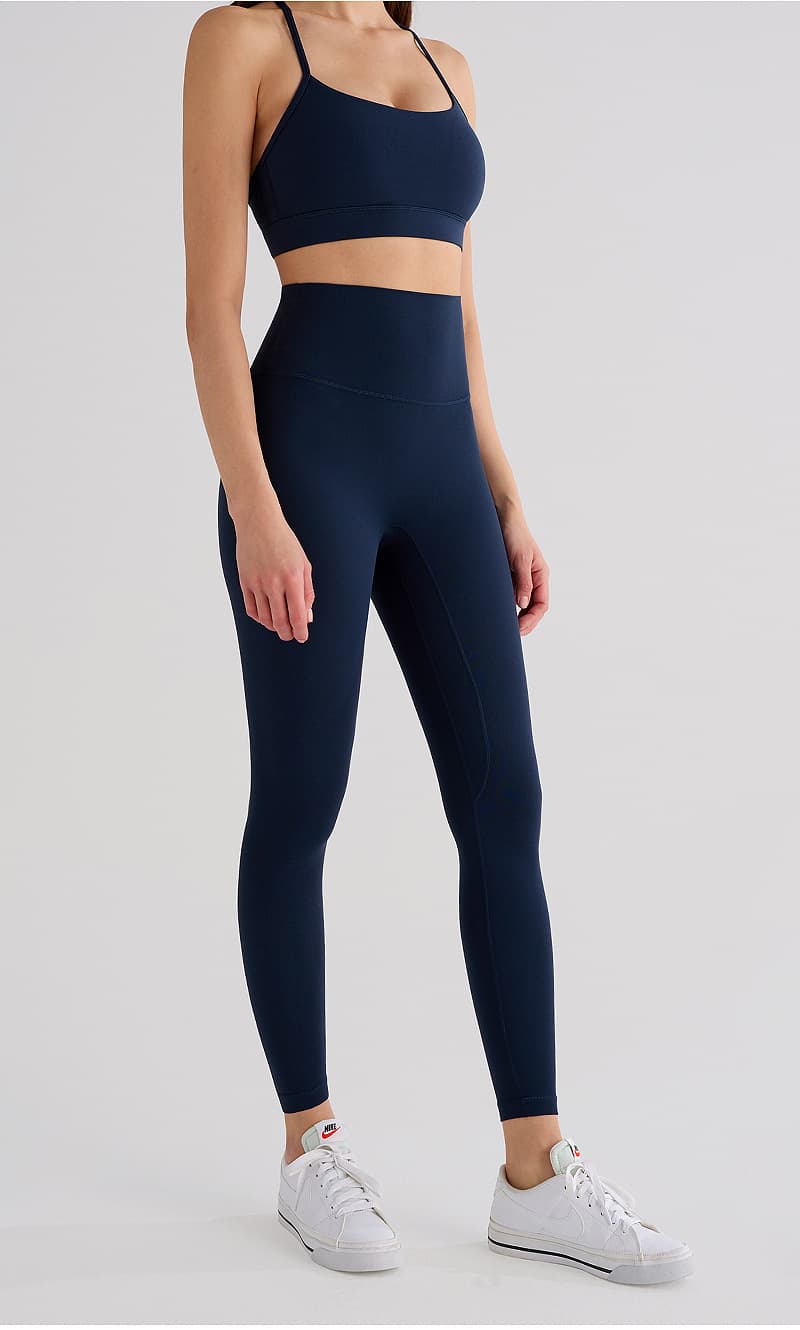 Womens High-Waist Butt-Lifting Fleece-Lined Nude-Feel Sports Tight Yoga Pants