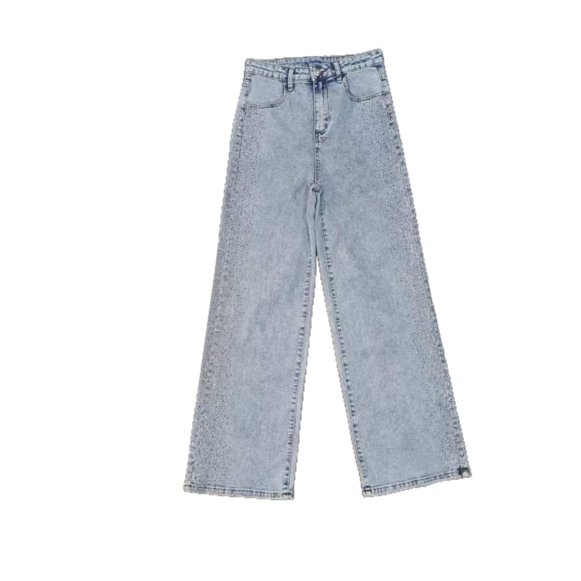 Straight-leg Stretch Studded Jeans For Women