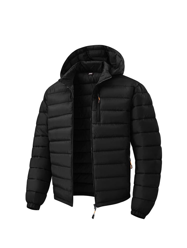 Mens Warm Solid-color Cotton Jacket