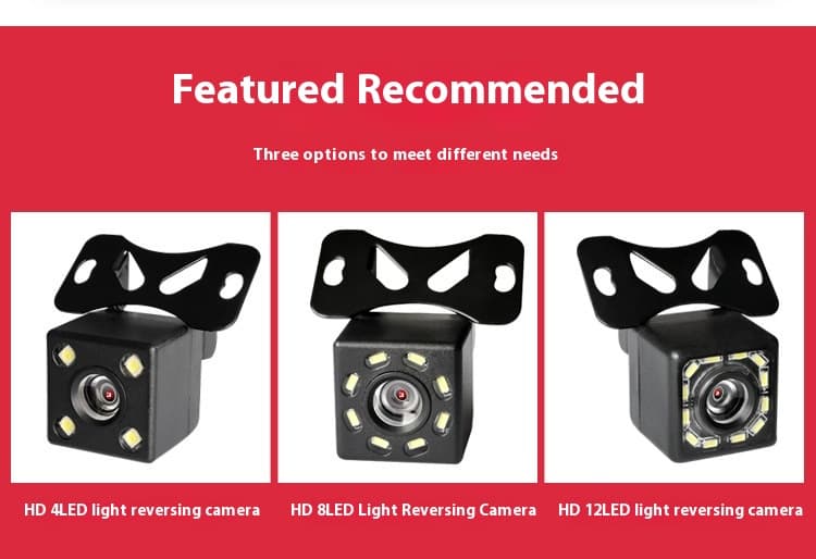 Car Reversing Image Camera HD Night Vision Rear View Car Camera — Straw Hat Bare Metal