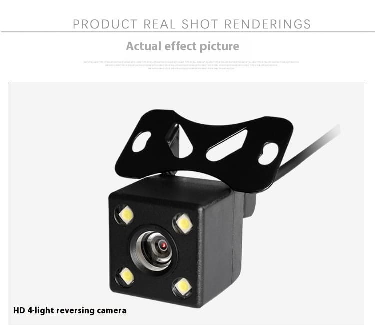 Car Reversing Image Camera HD Night Vision Rear View Car Camera — Straw Hat Bare Metal