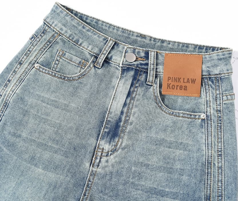 High Waist Straight Harem Jeans Women