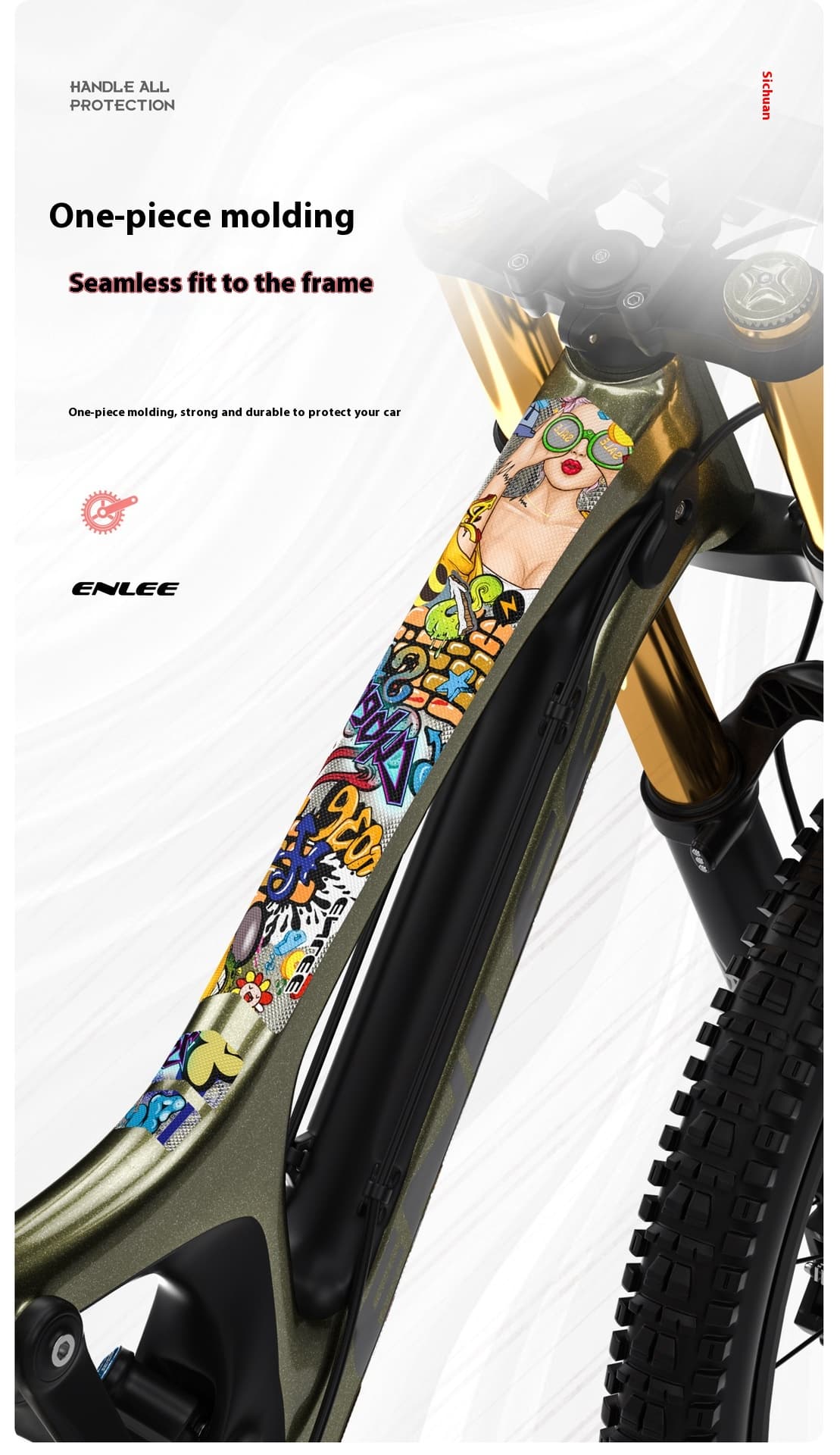 PVC Frame Color Changing Film Thickened Mountain Bike Protective Film