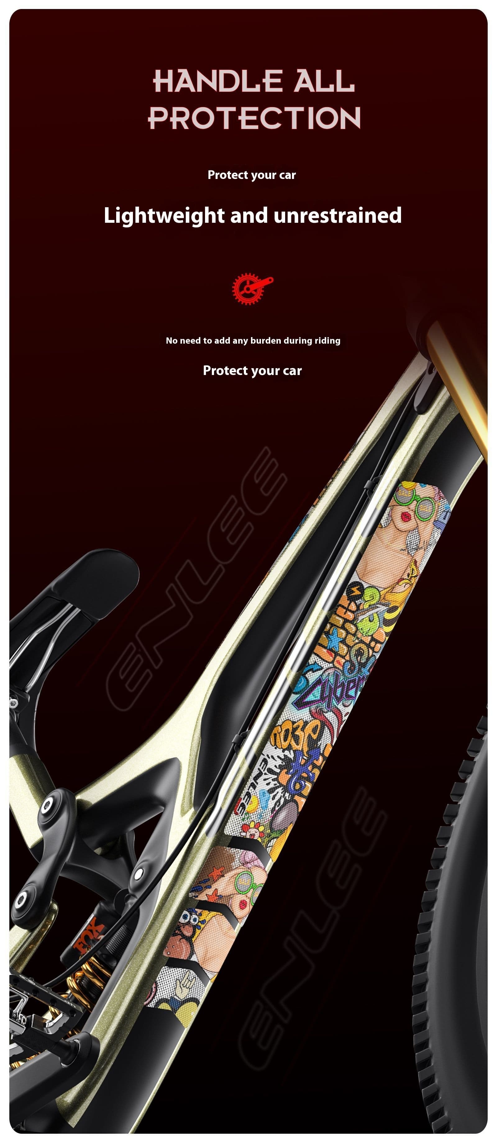 PVC Frame Color Changing Film Thickened Mountain Bike Protective Film