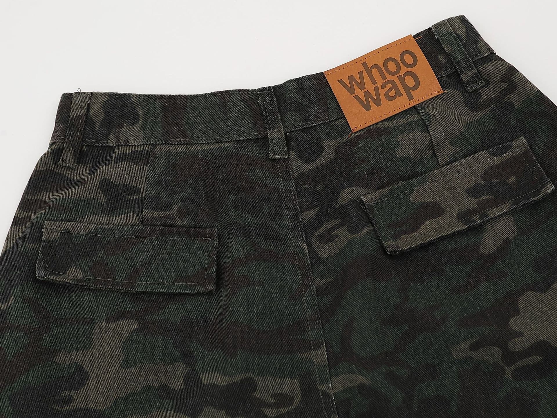 Women's Camouflage Wide-leg Jeans