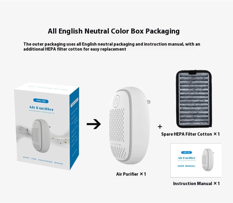 Small Household Air Purifier for Allergy and Dust Removal