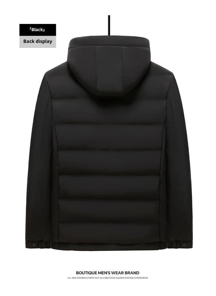 Winter Men's Thick Stand-up Collar Cotton Jacket For Business Casual