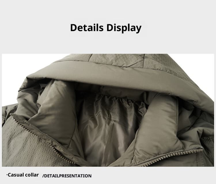 Winter White Duck Down Short Casual Hooded Jacket