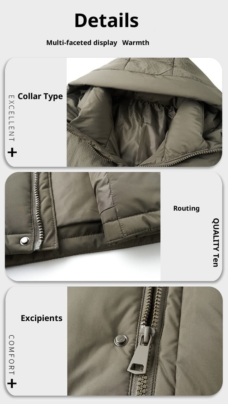 Winter White Duck Down Short Casual Hooded Jacket