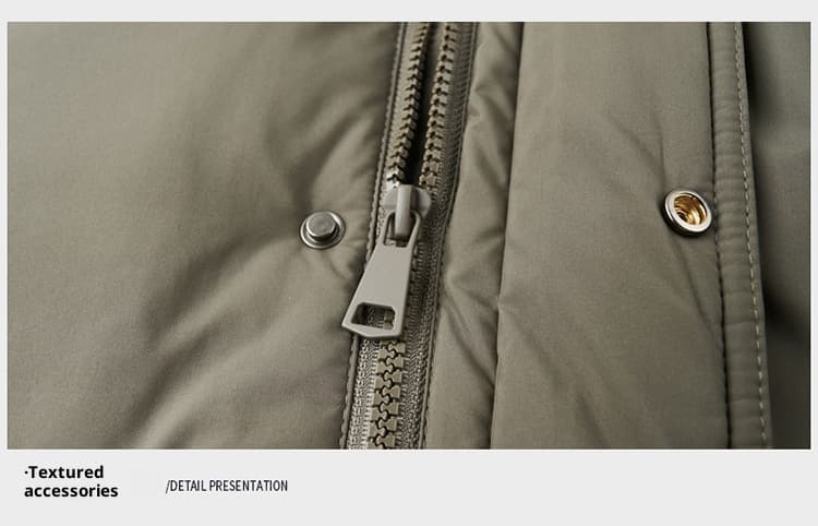 Winter White Duck Down Short Casual Hooded Jacket