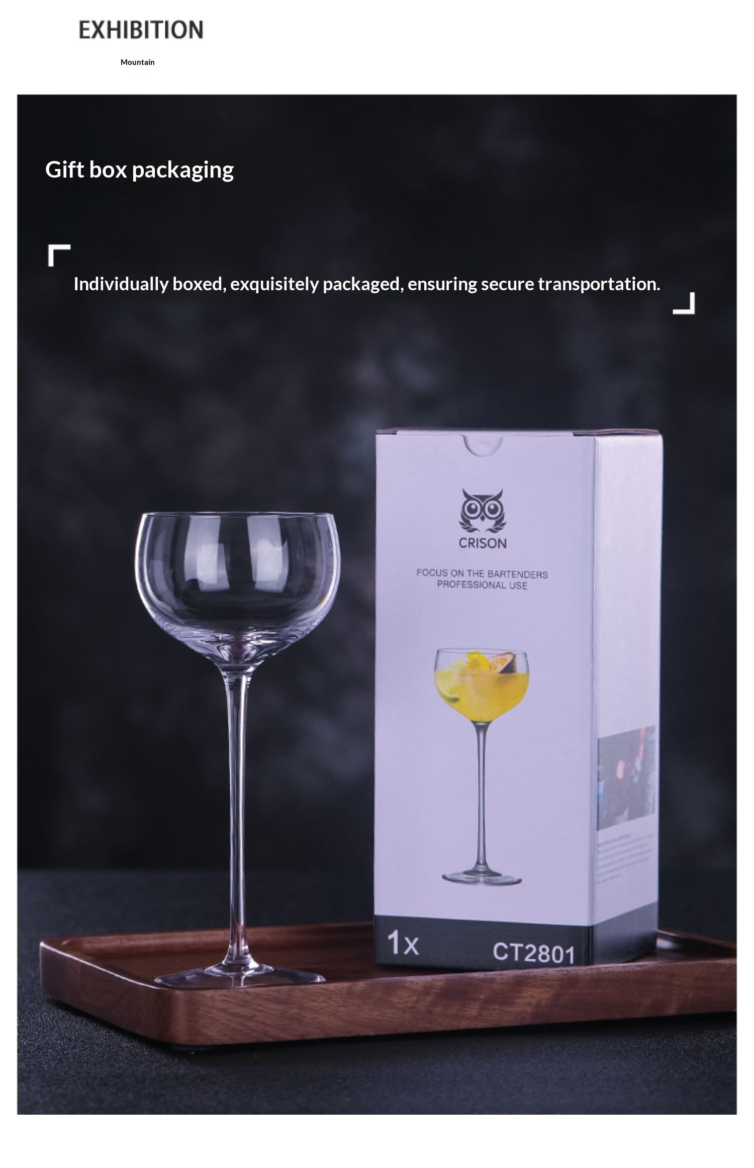 Goblet Cocktail Mixing Glass - 175ml Crystal