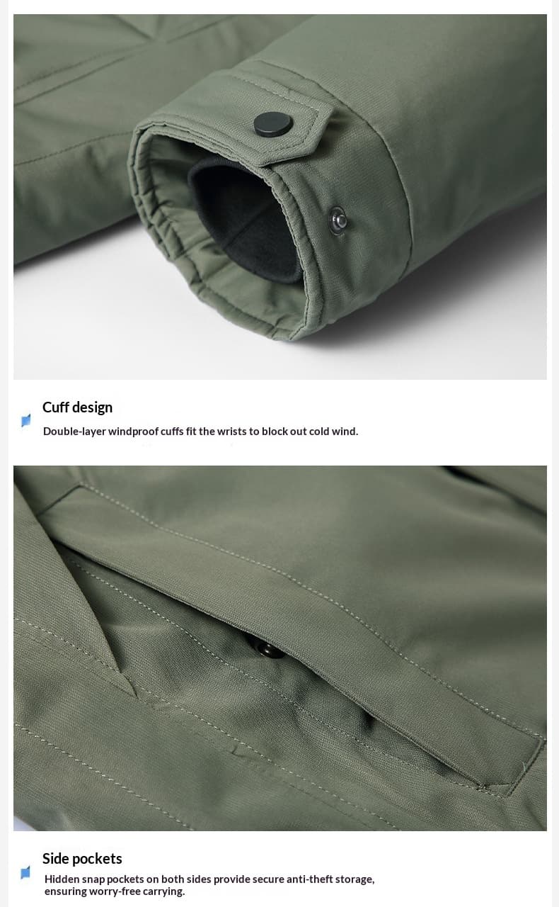 Men's Down Jacket Thickened Mid-length White Duck Down Coat