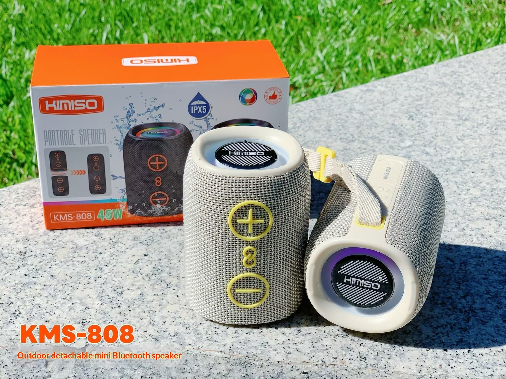 Two-in-one Split-unit Audio System Detachable Cylindrical Bluetooth Speaker With Dazzling Colorful Subwoofer