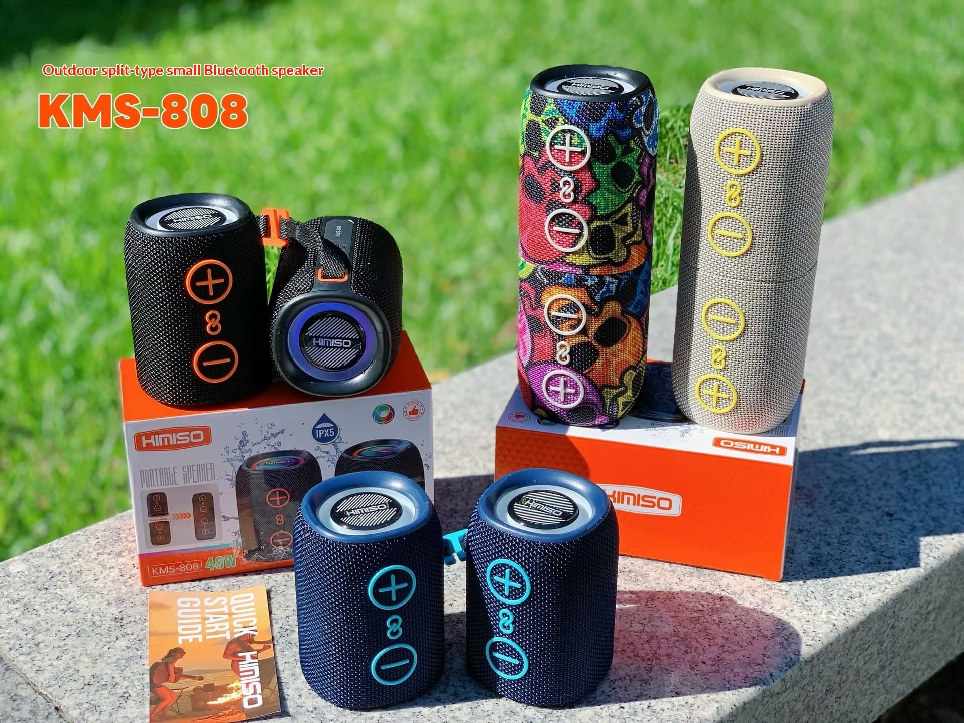 Two-in-one Split-unit Audio System Detachable Cylindrical Bluetooth Speaker With Dazzling Colorful Subwoofer