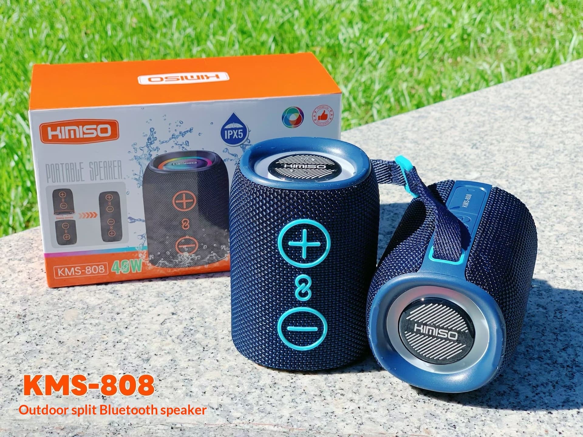 Two-in-one Split-unit Audio System Detachable Cylindrical Bluetooth Speaker With Dazzling Colorful Subwoofer