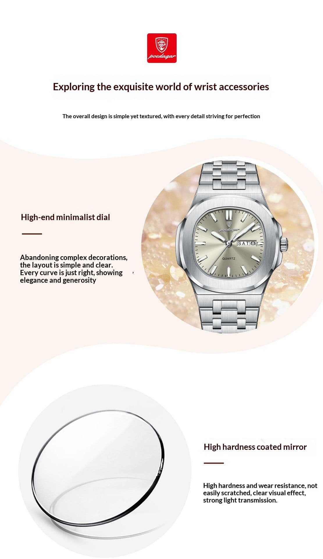 Ultra-thin Watch With Waterproof And Luminous Features