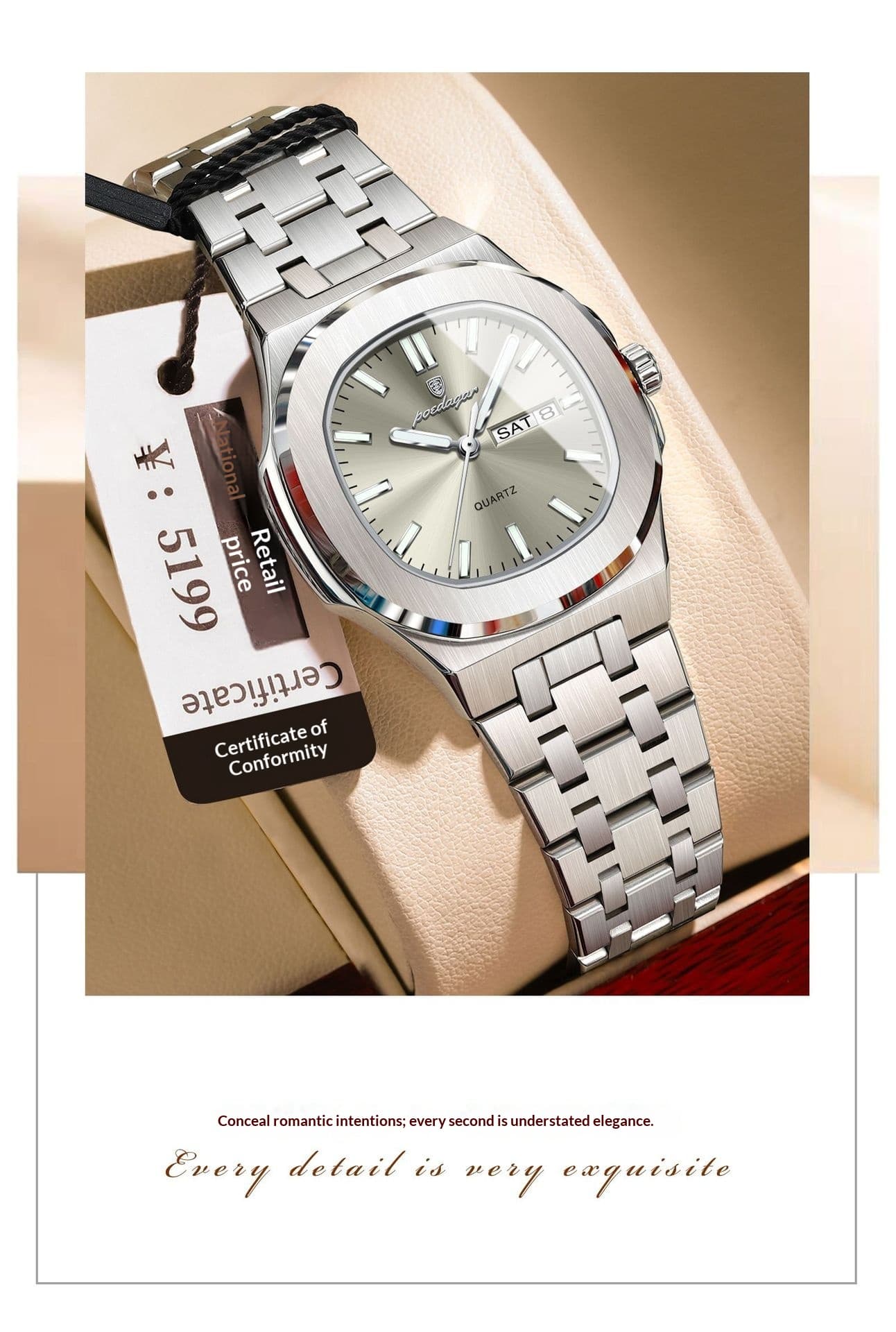 Ultra-thin Watch With Waterproof And Luminous Features
