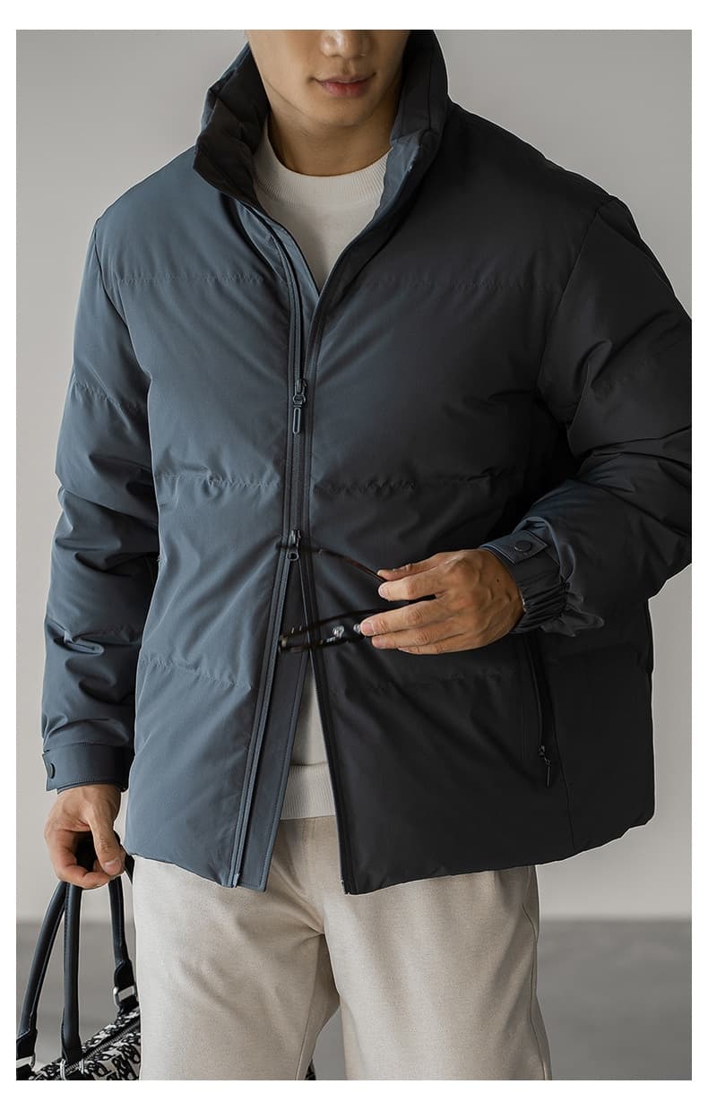 Mens Short Insulated Down Jacket Thickened Casual Outerwear