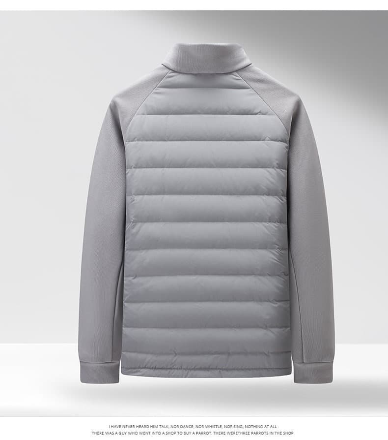 Mens Stand-Up Collar Patchwork Lightweight & Warm Down Jacket