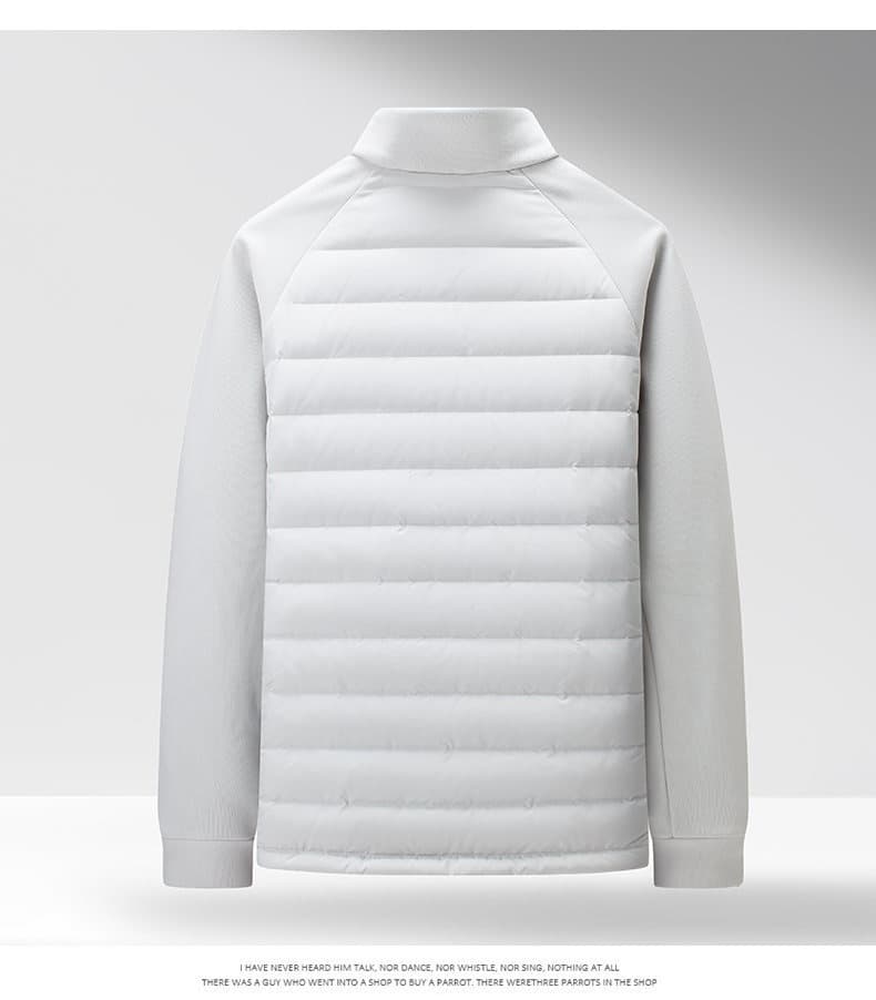 Mens Stand-Up Collar Patchwork Lightweight & Warm Down Jacket