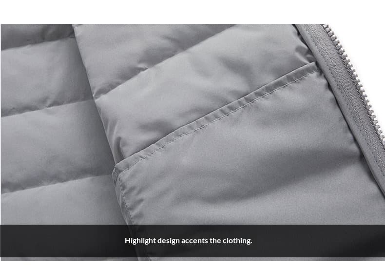Mens Stand-Up Collar Patchwork Lightweight & Warm Down Jacket
