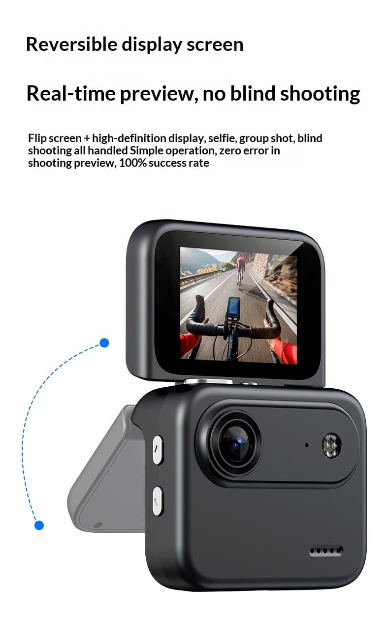 4K HD Action Camera With Chest Mount For Stable Footage While Cycling