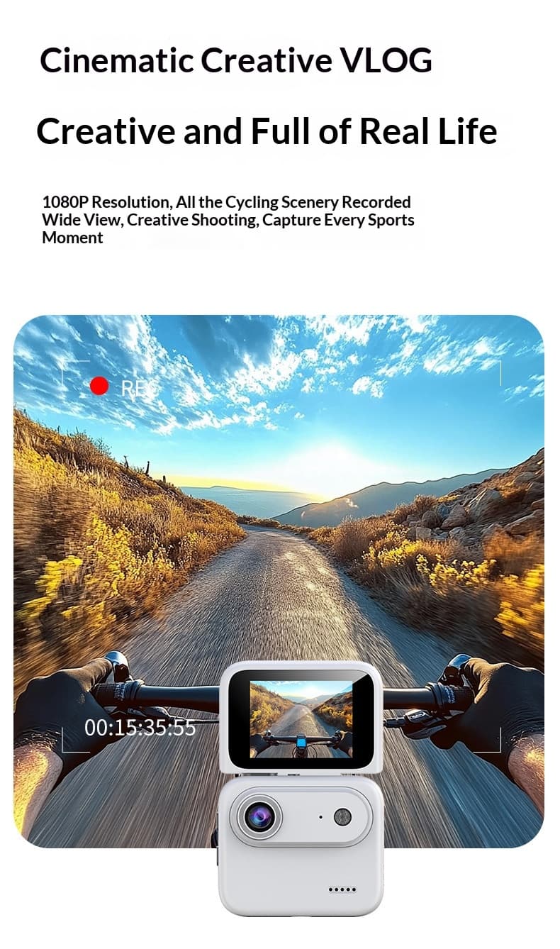 4K HD Action Camera With Chest Mount For Stable Footage While Cycling