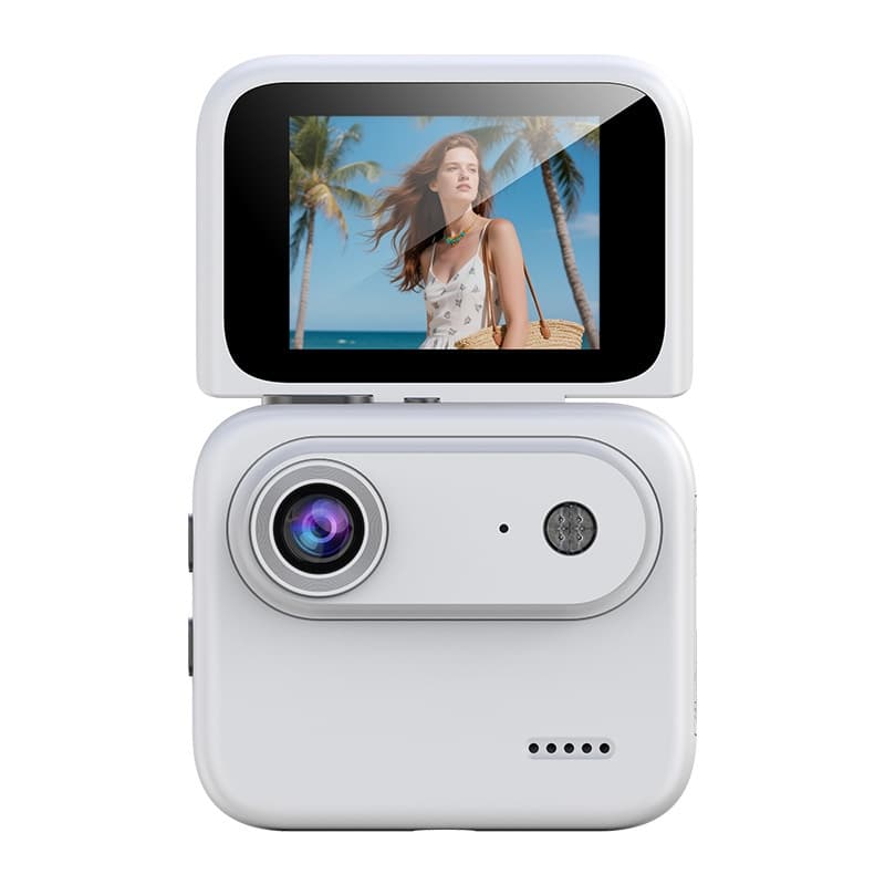 4K HD Action Camera With Chest Mount For Stable Footage While Cycling — White