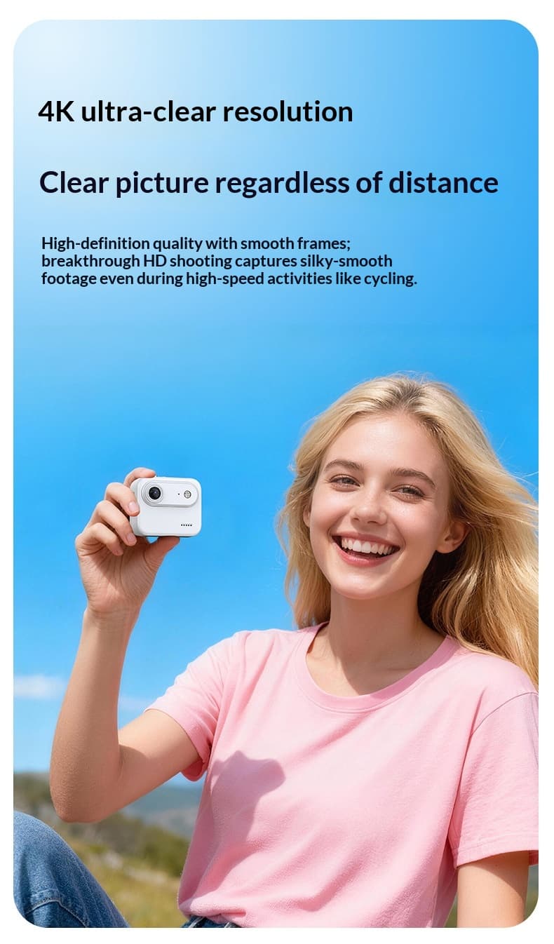 4K HD Action Camera With Chest Mount For Stable Footage While Cycling