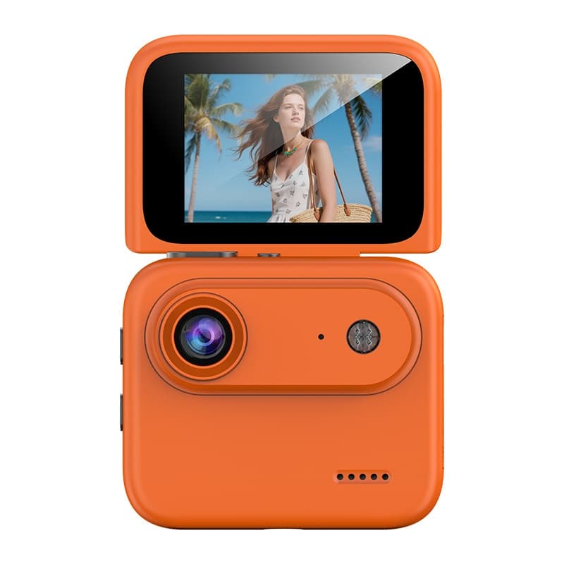4K HD Action Camera With Chest Mount For Stable Footage While Cycling — Orange