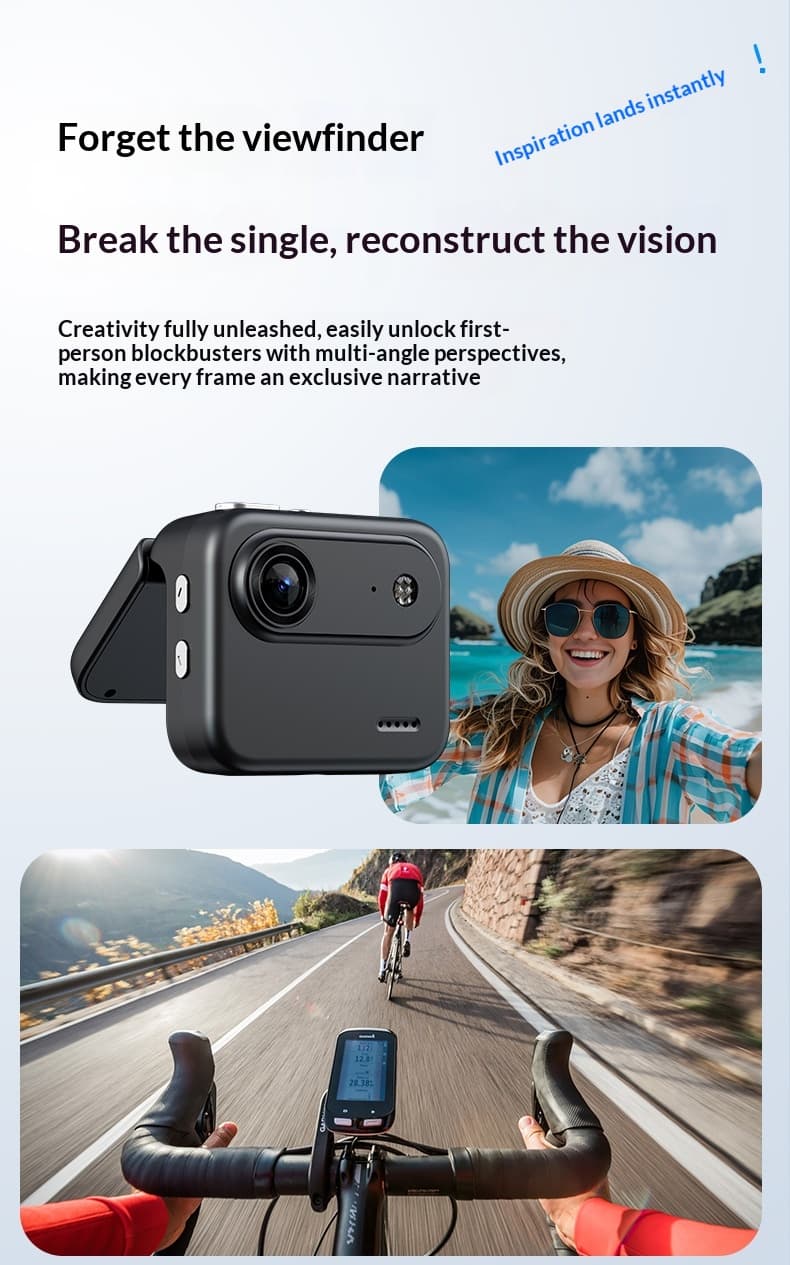 4K HD Action Camera With Chest Mount For Stable Footage While Cycling