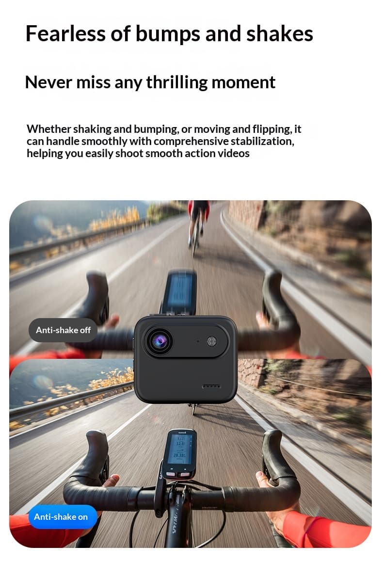 4K HD Action Camera With Chest Mount For Stable Footage While Cycling