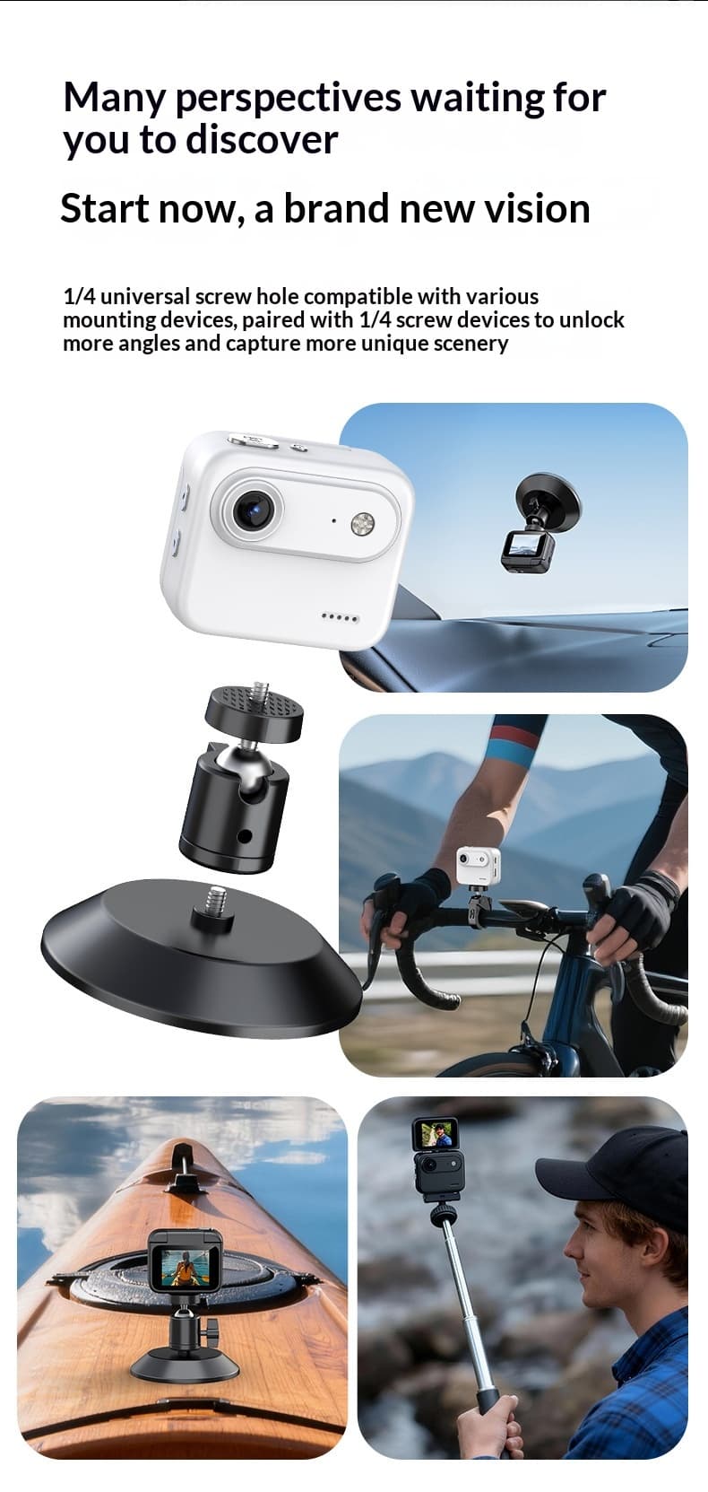 4K HD Action Camera With Chest Mount For Stable Footage While Cycling