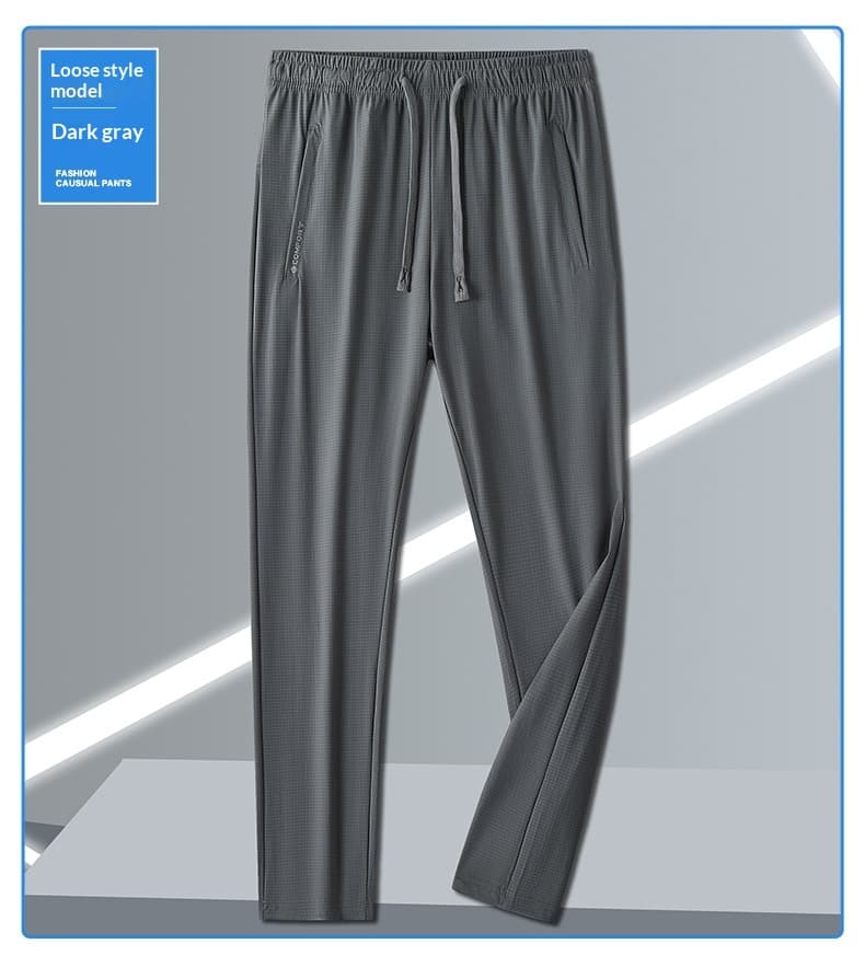 Women's Casual Solid-Colored Ice Silk Sports Trousers