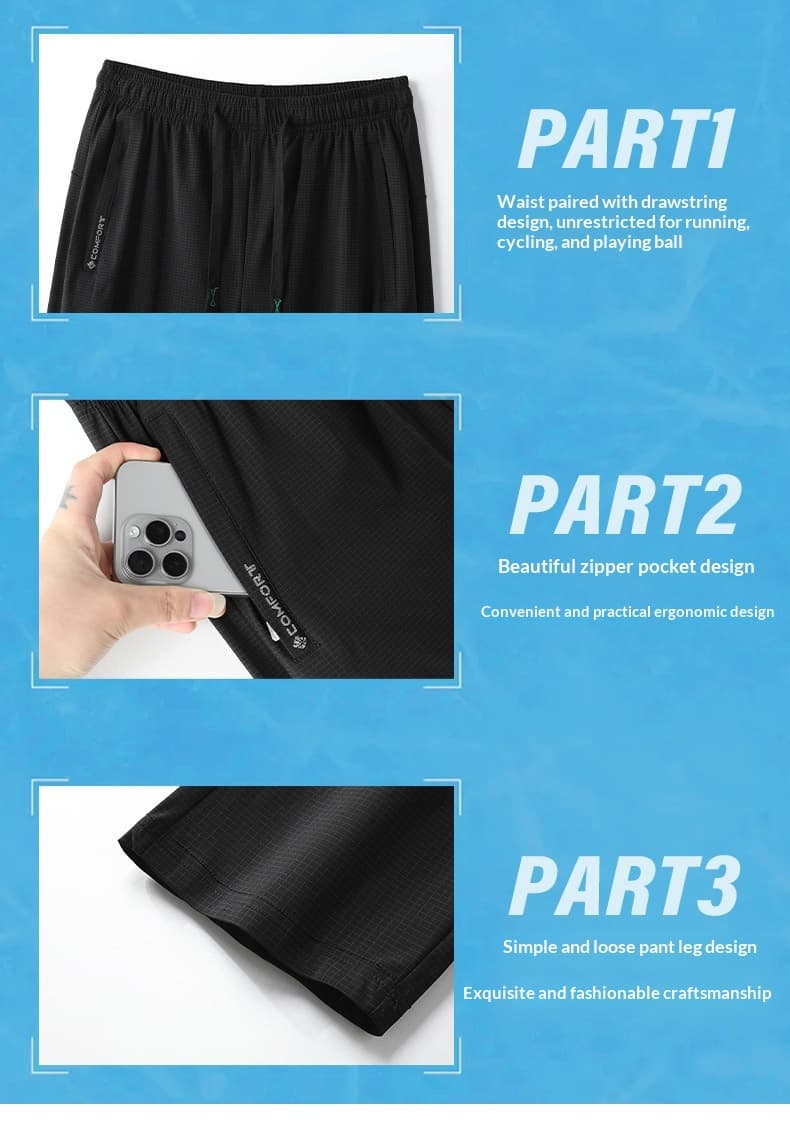 Women's Casual Solid-Colored Ice Silk Sports Trousers