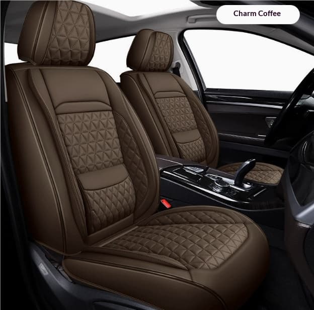 Car Full-wrap Seat Covers With Winged Cotton Padding — Dark brown-Seat Cover-Standard Fit with Fixed Waist