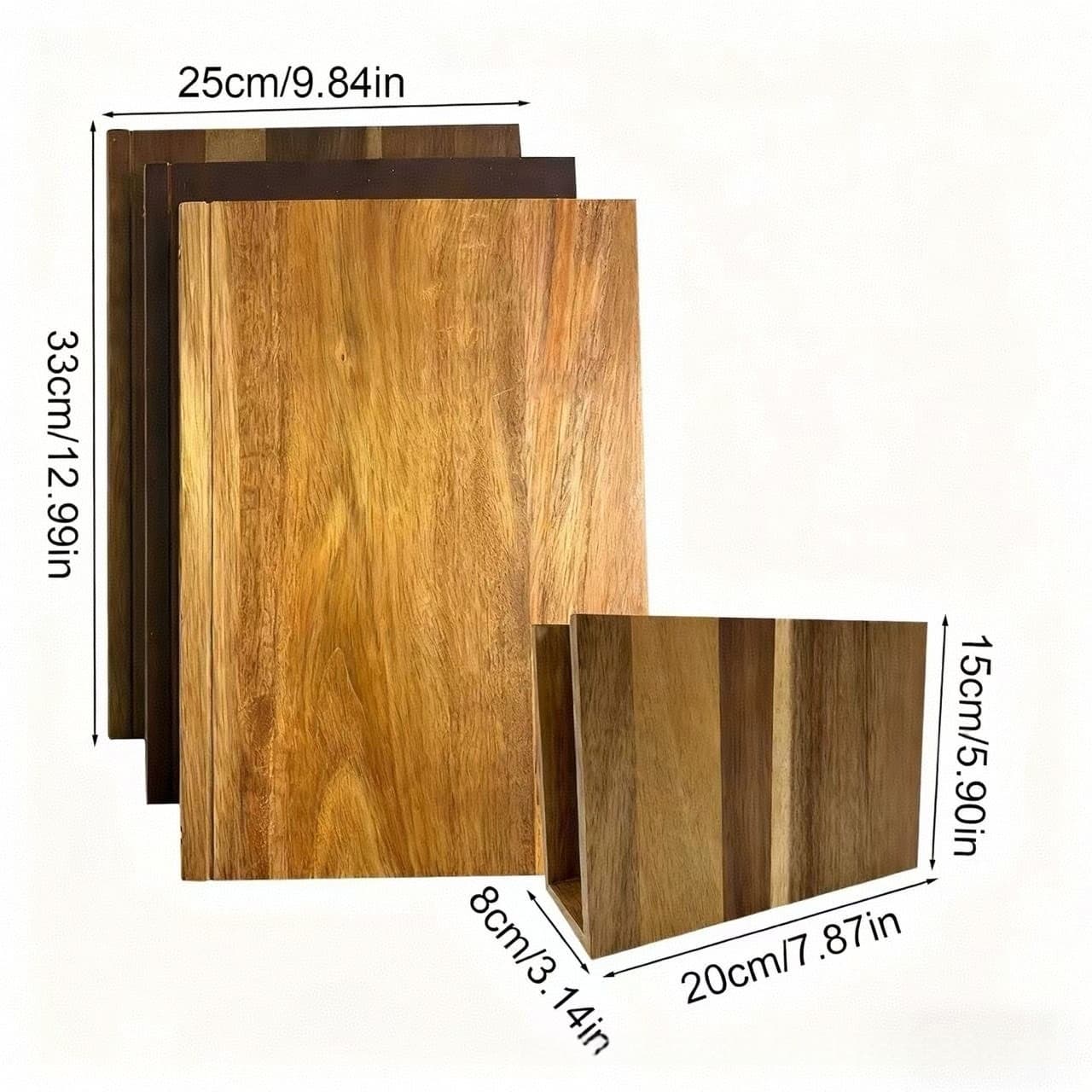Solid Wood Cutting Board and Serving Tray for Kitchen Use