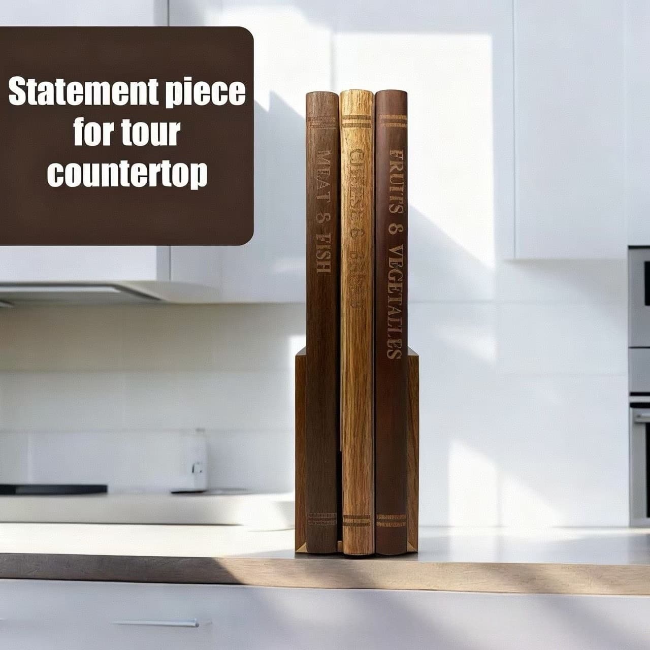 Solid Wood Cutting Board and Serving Tray for Kitchen Use