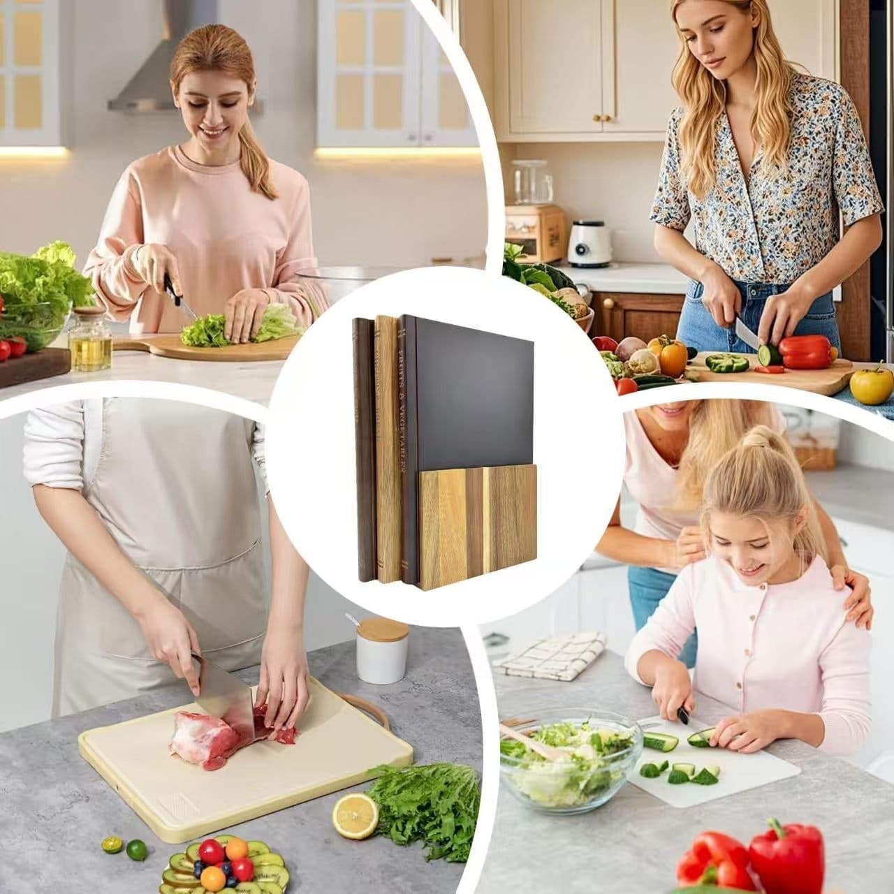 Solid Wood Cutting Board and Serving Tray for Kitchen Use