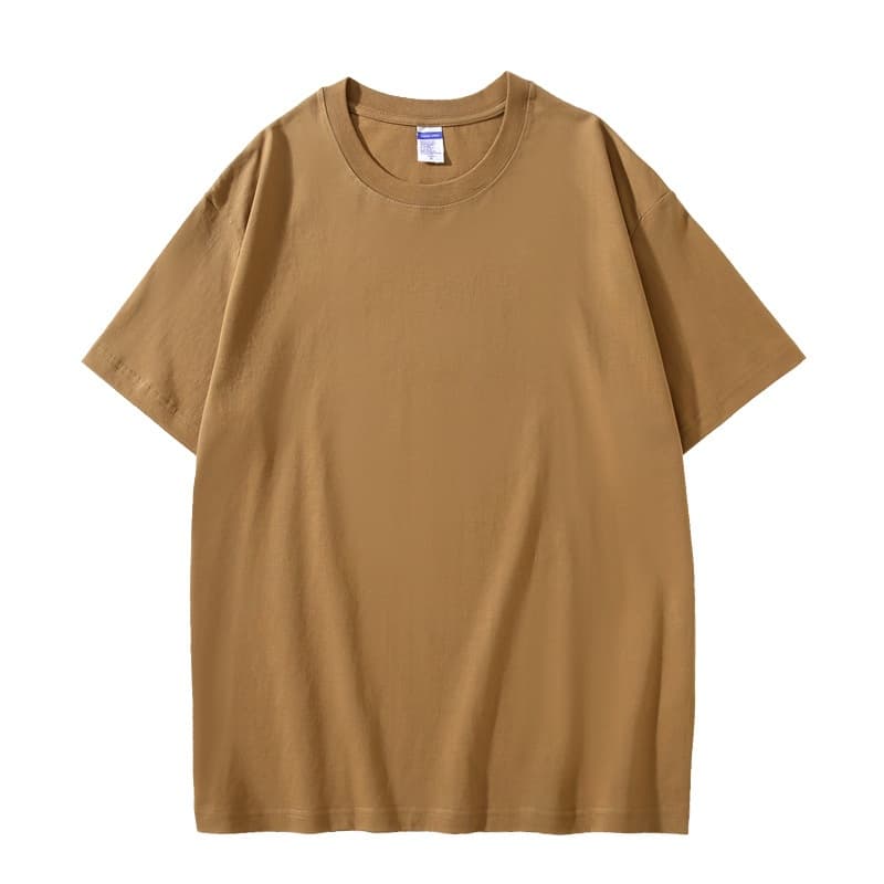 230-gram Short-sleeve T-shirt For Men — Camel-2XL